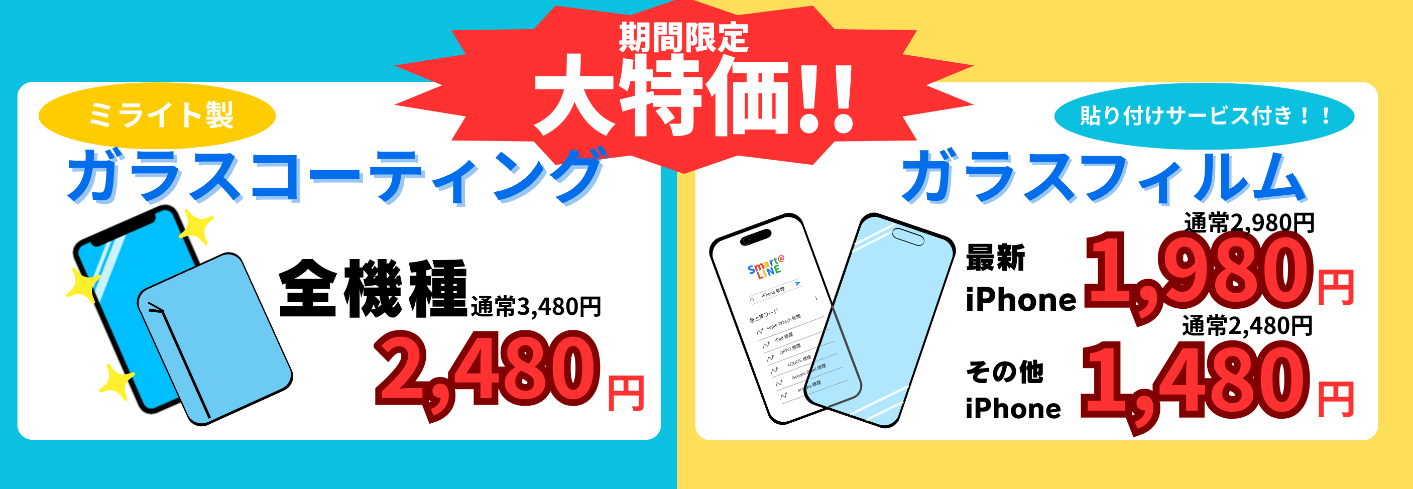 ガラスフィルム・コーティング